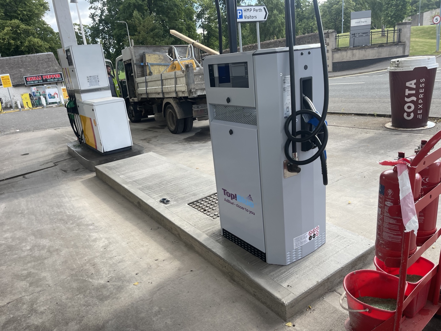 Completed AdBlue dispenser pad in Perth, Scotland